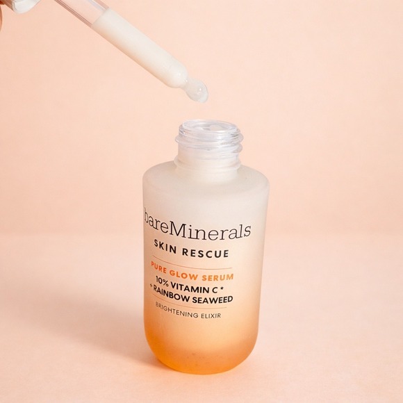 bareMinerals Skin Rescue Pure Glow Serum 10% Vitamin C Rainbow Seaweed 30ml 1oz - Picture 2 of 2